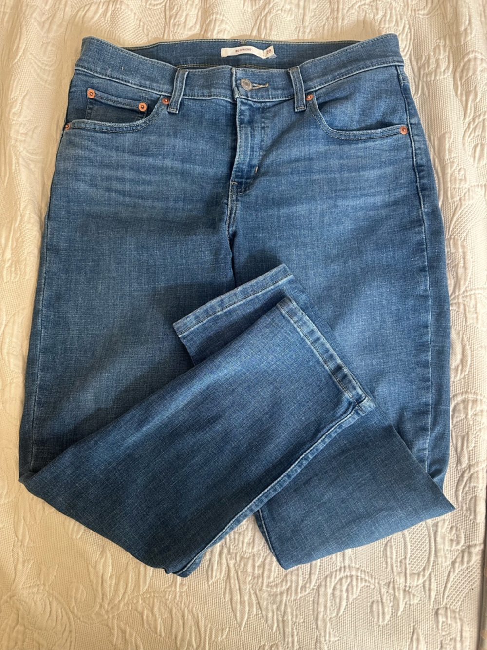 LEVIS’S Boyfriend Mid Rise Denim Blue Jeans Size 28